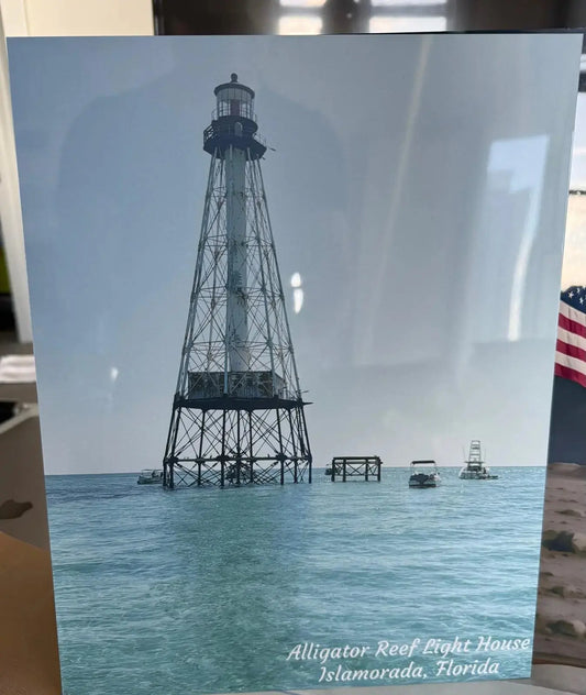 Alligator Reef Lighthouse Print – 14x11 Florida Keys Wall Art