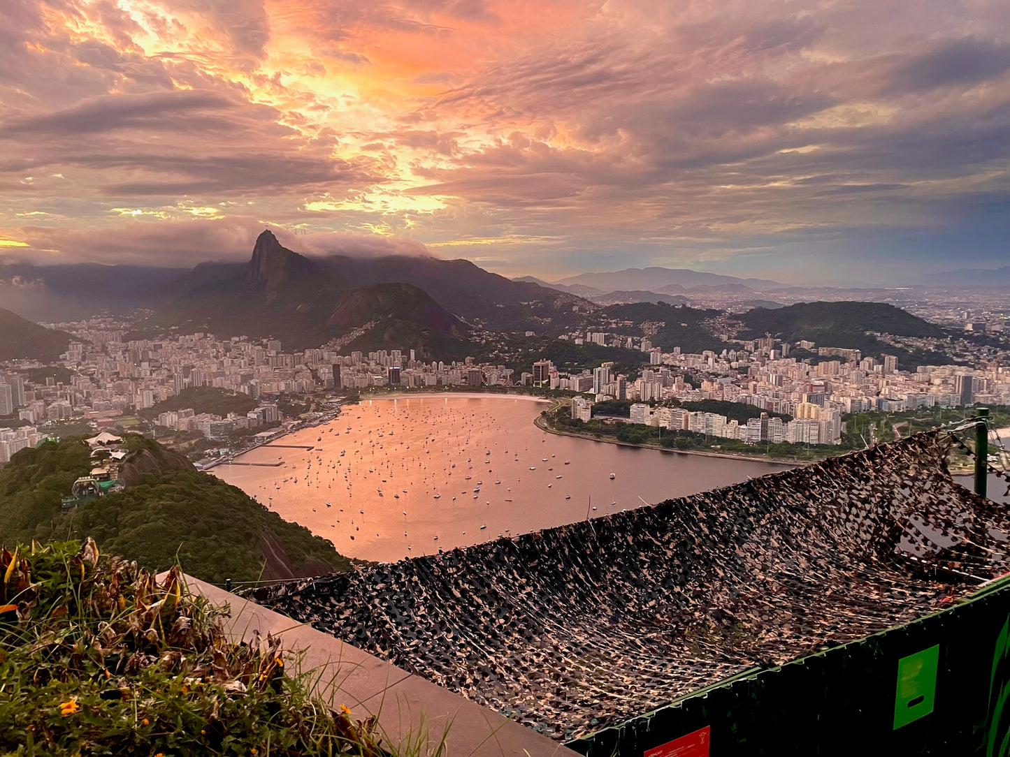 Rio de Janeiro Sunset Wall Art – Glossy Metal Photo Print | Sugarloaf Mountain Brazil City View Décor