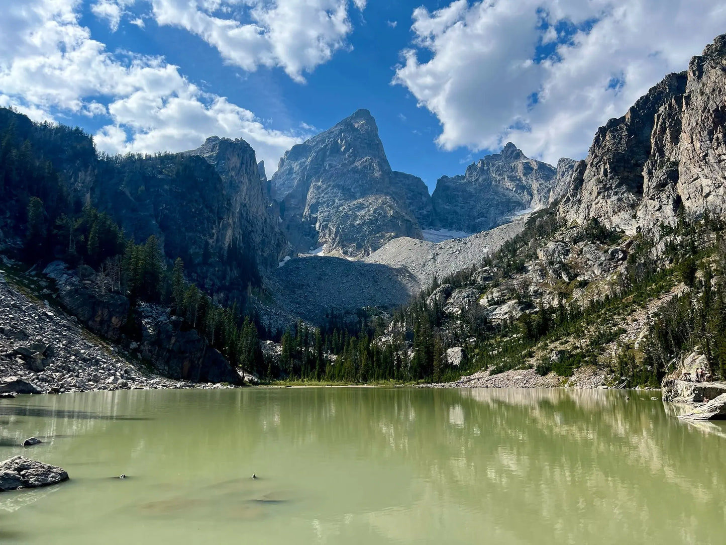 Grand Teton Delta Lake Wall Art – Glossy Metal Photo Print | Alpine Wyoming Landscape Décor