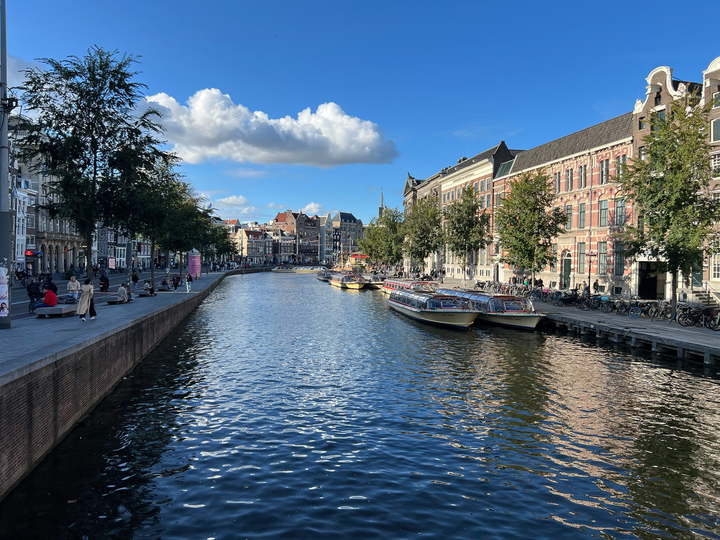 Amsterdam Canal Wall Art – Glossy Metal Photo Print | Netherlands Dutch City Décor
