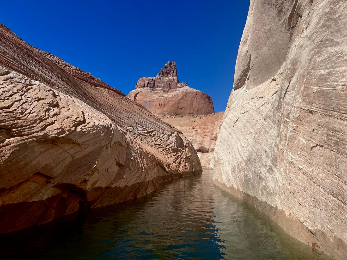 Lake Powell Canyon Wall Art – Glossy Metal Photo Print | Glen Canyon Arizona Utah Waterway Décor