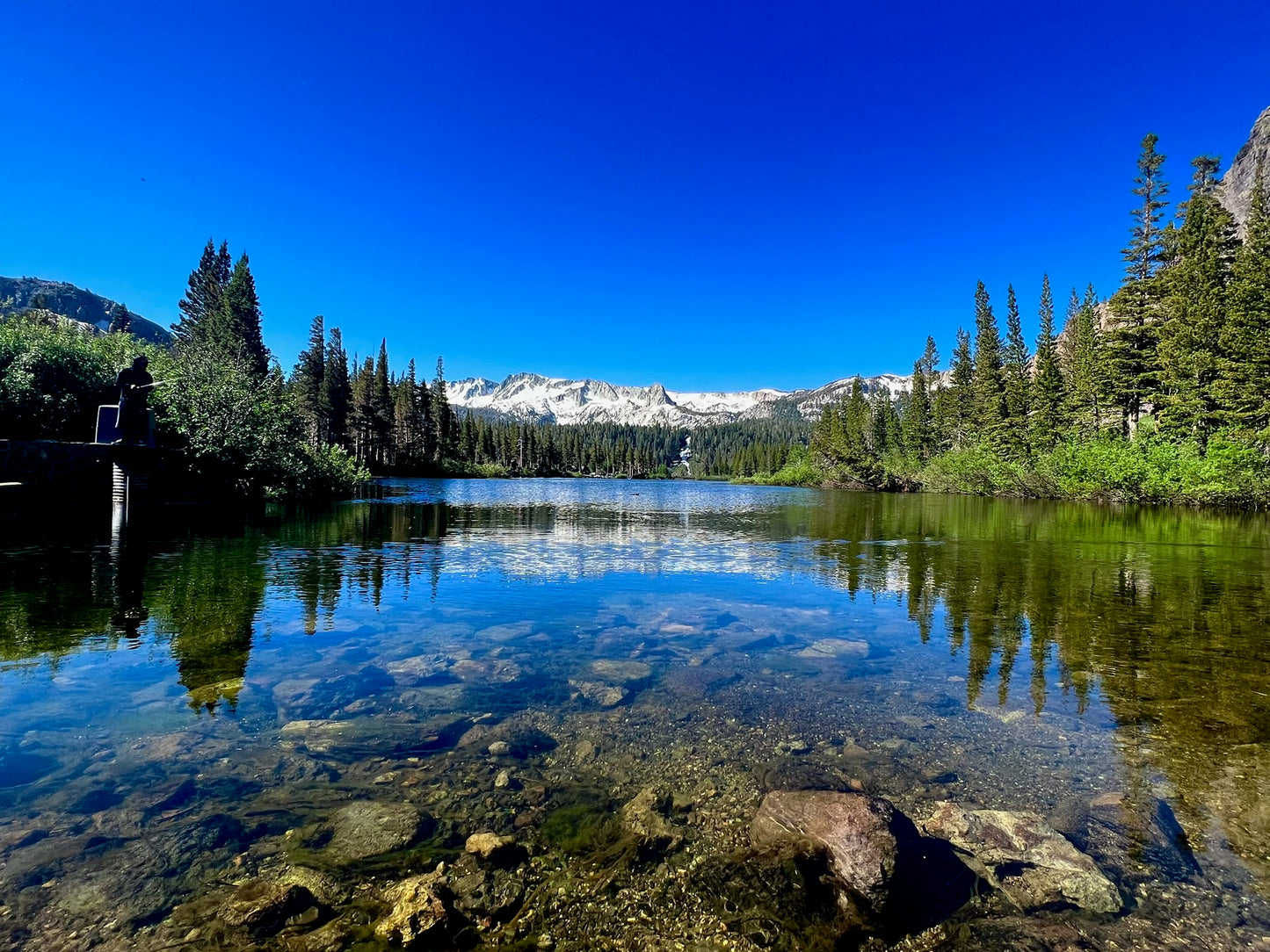 Mammoth Lakes Alpine Lake Wall Art – Glossy Metal Photo Print | Sierra Nevada California Reflection Décor
