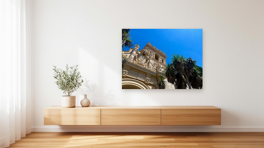 Balboa Park San Diego Wall Art – Glossy Metal Photo Print | Spanish Colonial Architecture Décor