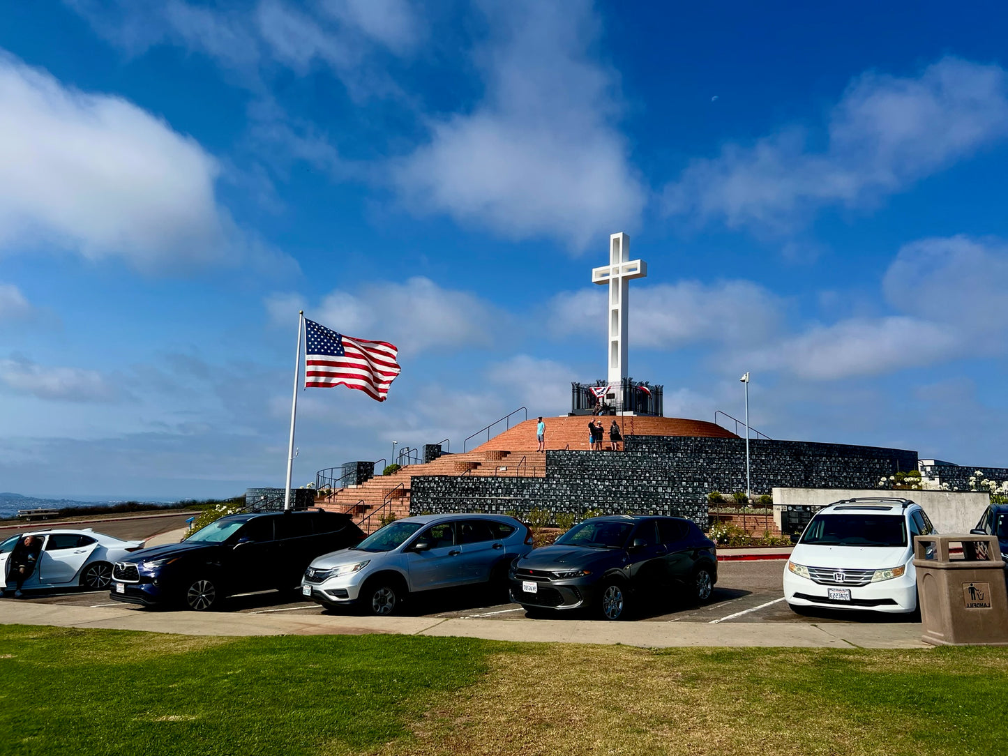 Mount Soledad Veterans Memorial Wall Art – Glossy Metal Photo Print | La Jolla San Diego Patriotic Décor