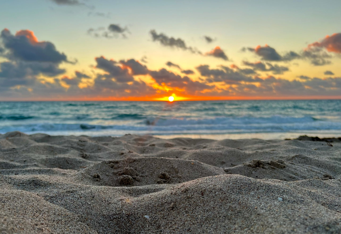 Florida Beach Sunrise Wall Art – Glossy Metal Photo Print | Atlantic Ocean Coastal Sunrise Décor
