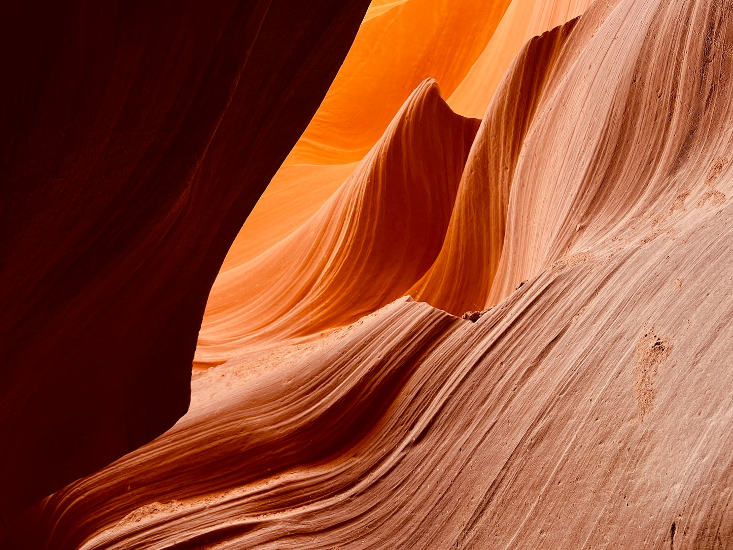 Antelope Canyon Sandstone Waves Wall Art –  Glossy Metal Photo Print | Arizona Slot Canyon Abstract Décor
