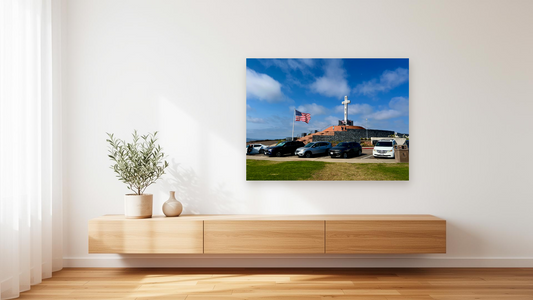 Mount Soledad Veterans Memorial Wall Art – Glossy Metal Photo Print | La Jolla San Diego Patriotic Décor
