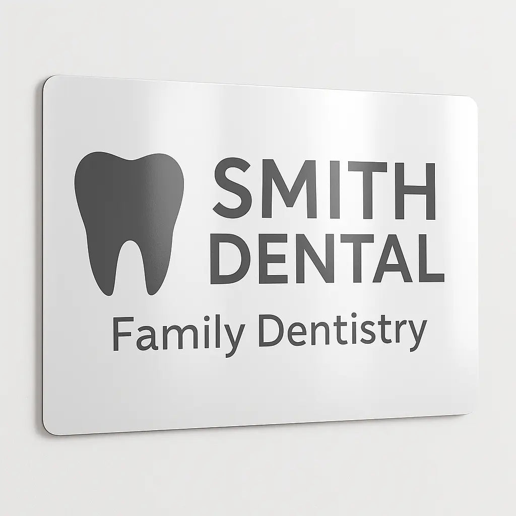 Custom Business Sign – 14x11 Glossy Metal Wall Print