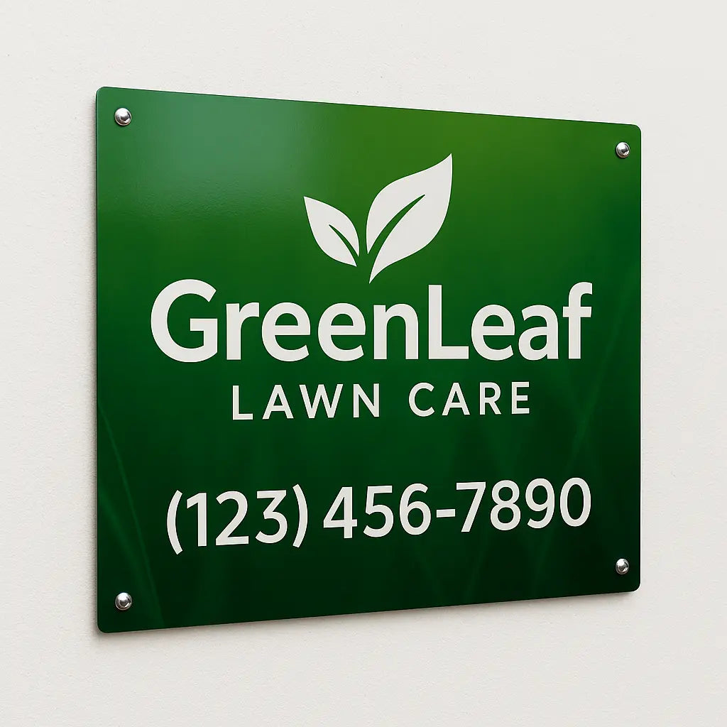 Custom Business Sign – 14x11 Glossy Metal Wall Print