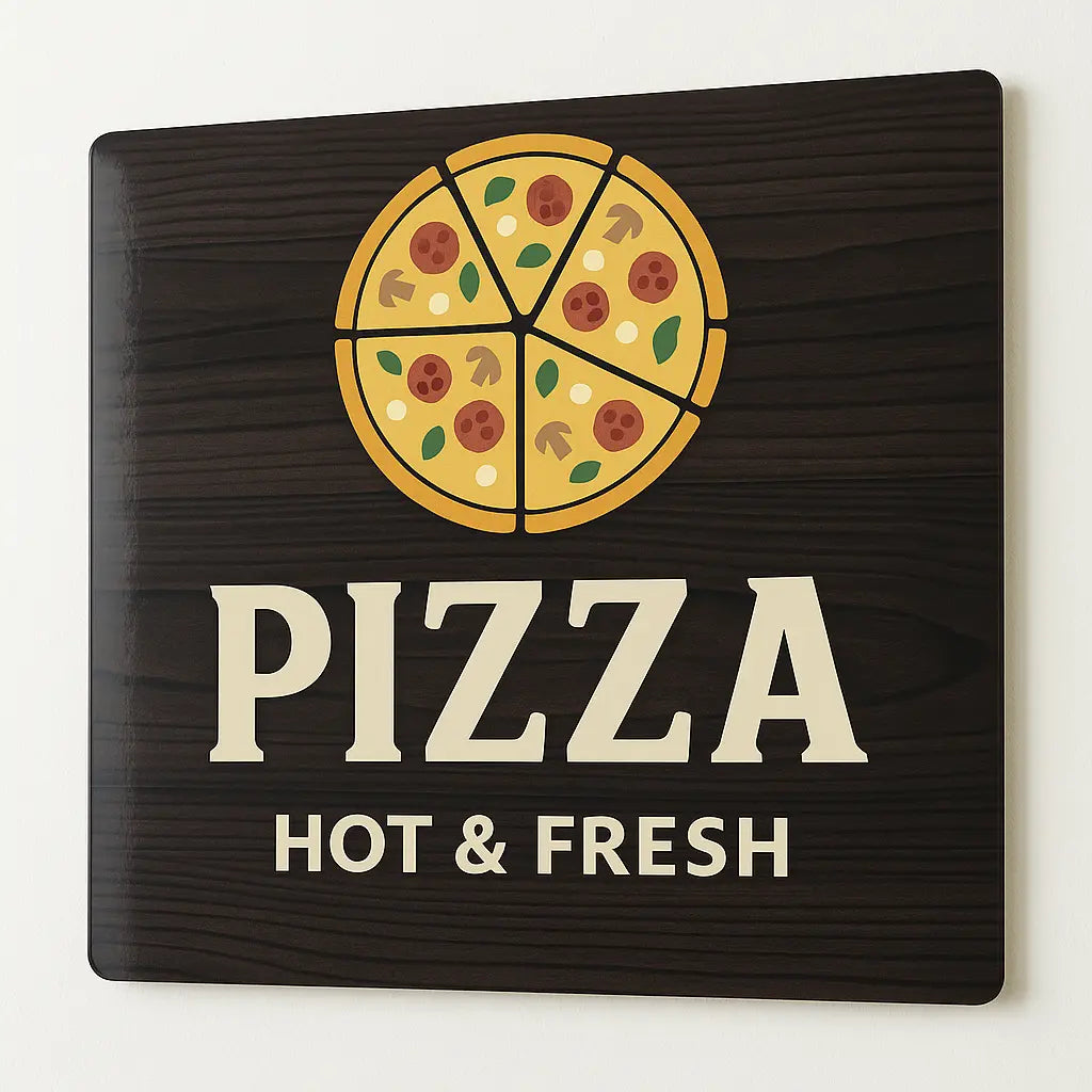 Custom Business Sign – 14x11 Glossy Metal Wall Print